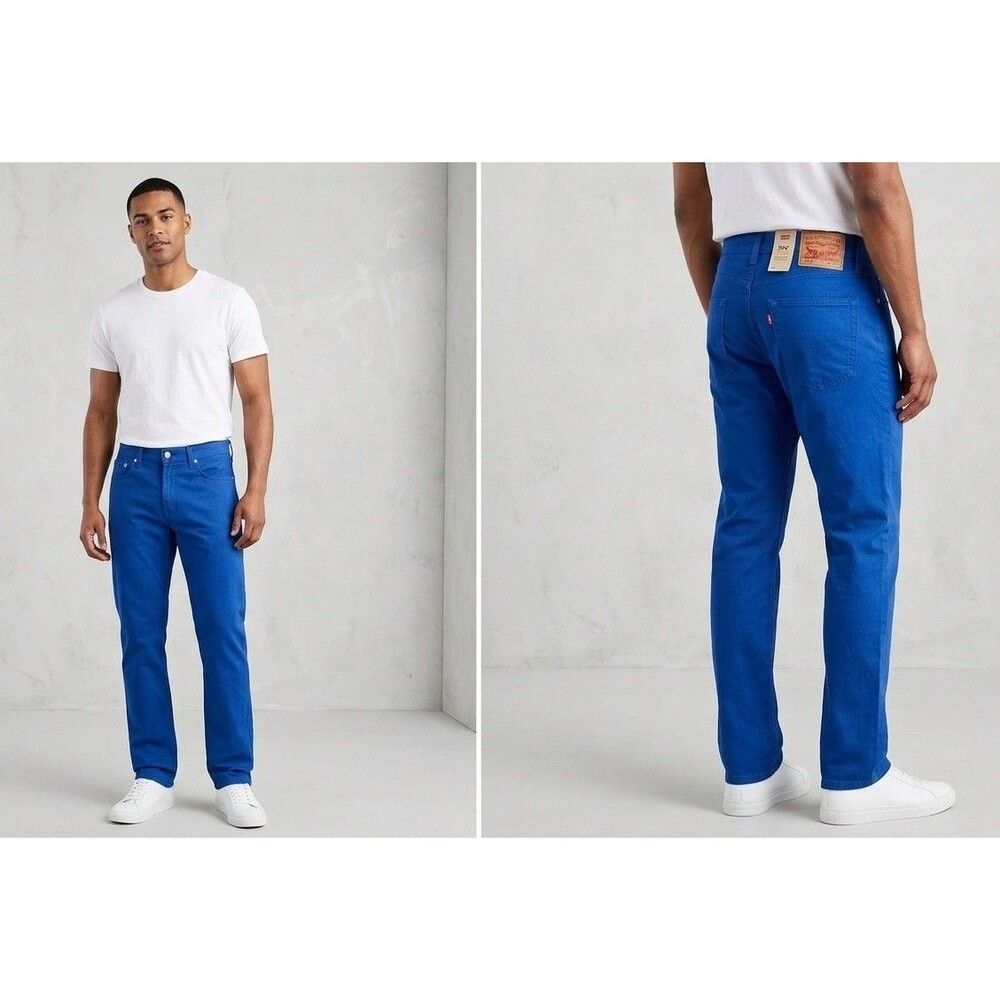 Levi's 514 Men's Straight Fit Jeans Cobalt Blue Twill Stretch Pants 30x32 NWT